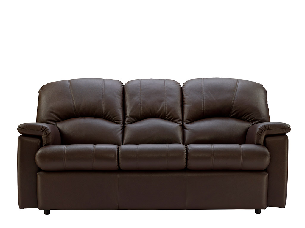 Chloe Leather 3 Seat Fixed Sofa