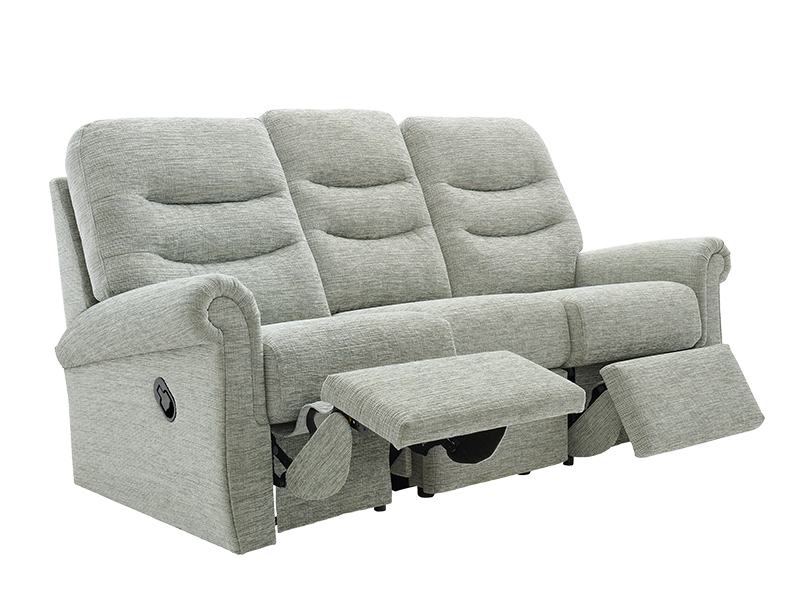 Holmes 3 Seat Double Manual Recliner Sofa