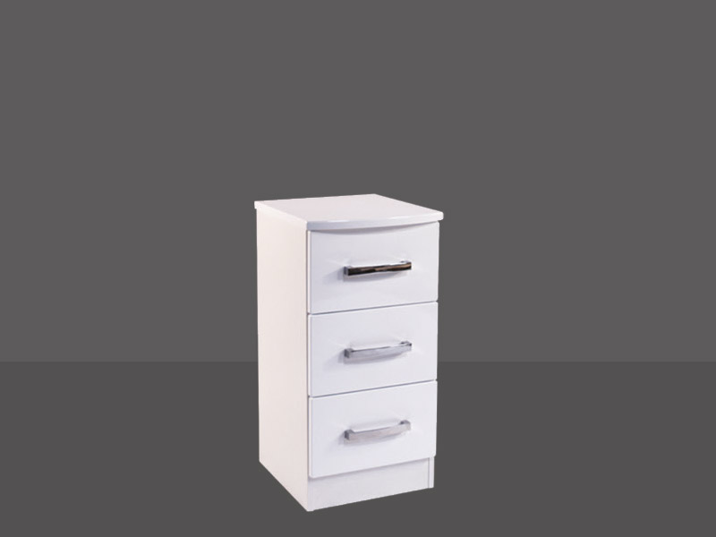 Miami 3 Drawer Bedside Chest