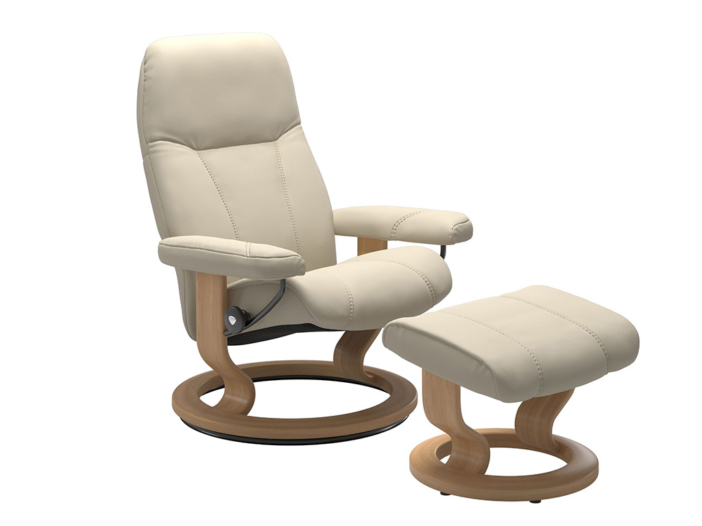Consul Small Classic Recliner and Stool - PROMOTION