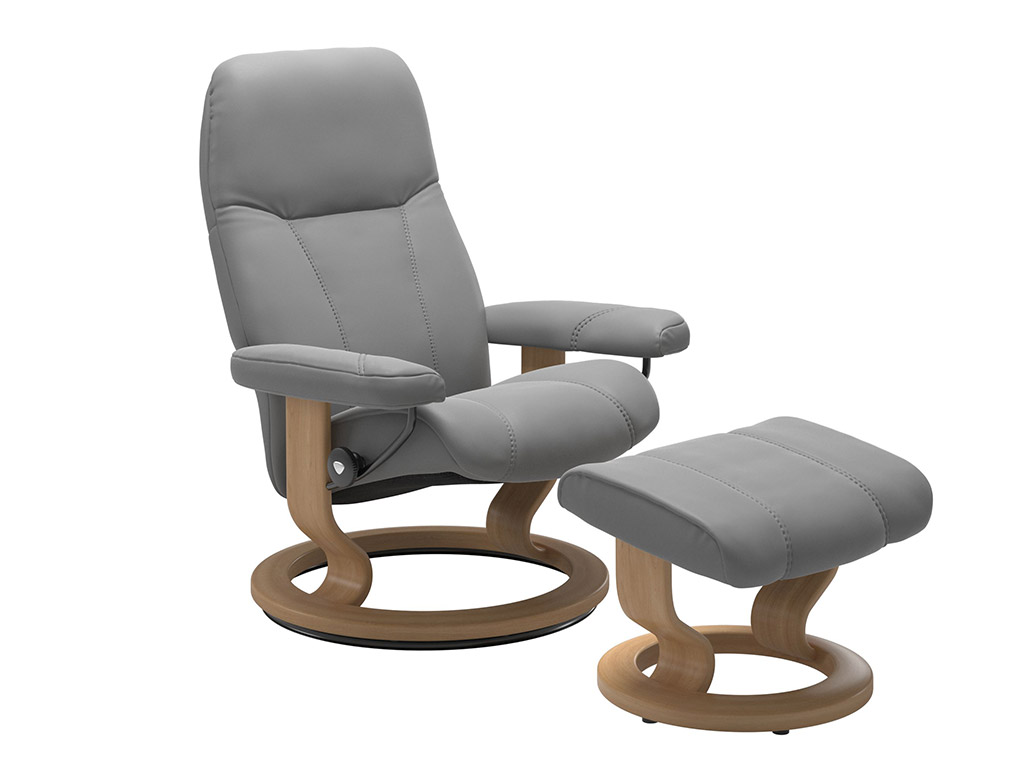 Consul Large Classic Recliner and Stool - PROMOTION