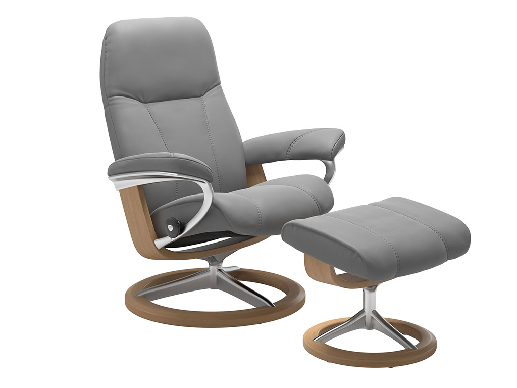 Consul Small Signature Recliner and Stool - PROMOTION