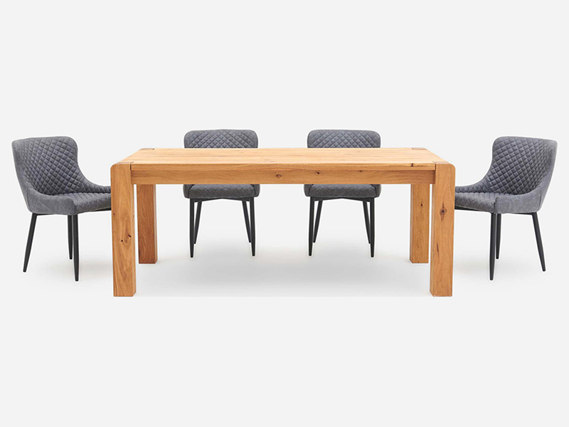 Mezzano 190cm Dining Table with 4 Petra Chairs