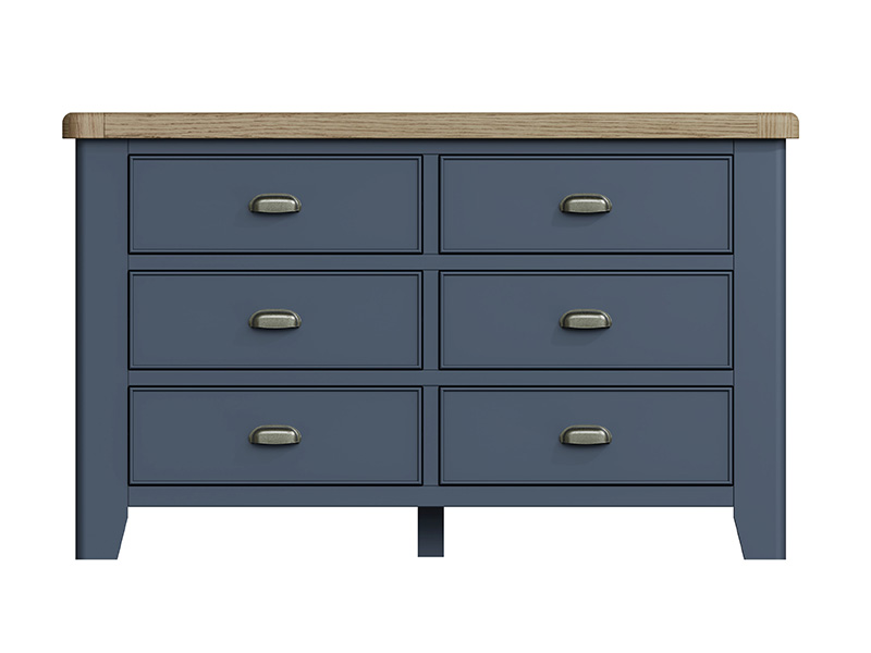 Ryedale Blue 6 Drawer Chest
