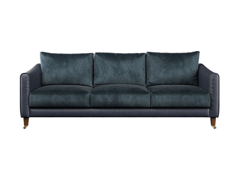 Mayfield 4 Seat Sofa Priced in Grade A Leather Fabric Mix