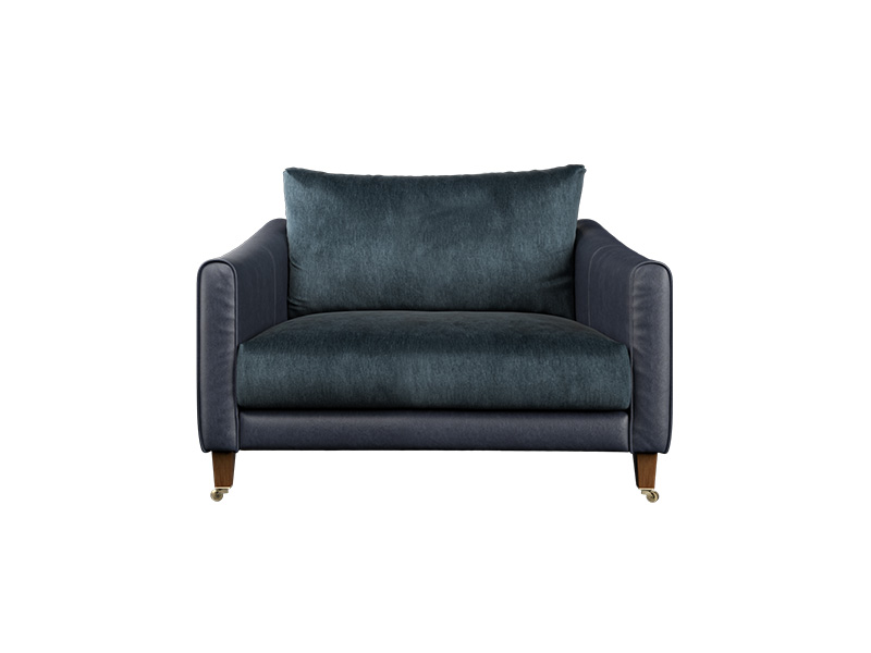 Mayfield Snuggler Priced in Grade A Leather Fabric Mix