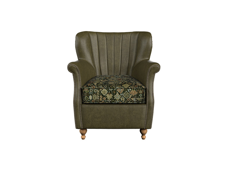 Percy Chair Priced in Grade A Leather and Fabric