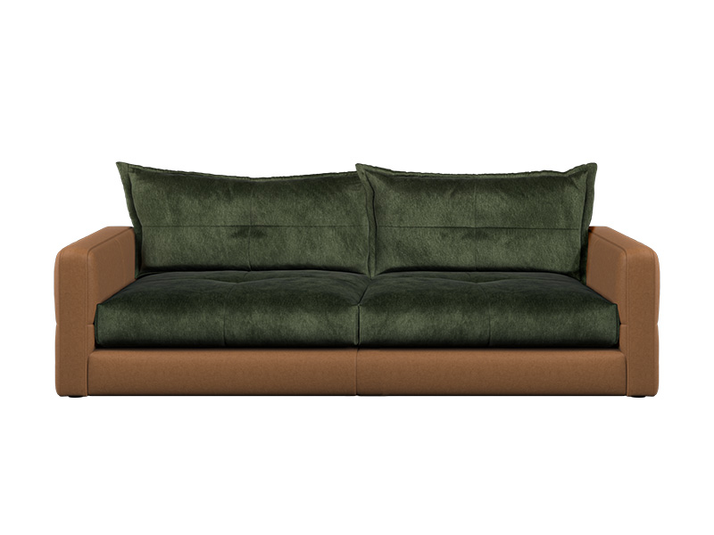 Quinn 4 Seat Split Sofa Priced in Grade A Leather and Fabric