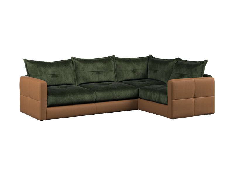 Quinn 3 Corner 1 Sofa Priced in Grade A Leather and Fabric
