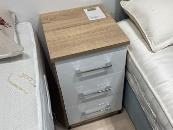 Catania 3 Drawer Bedside