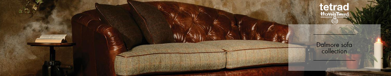 Dalmore sofa Collection by Tetrad and Harris Tweed
