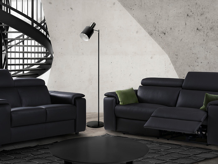 Rossini Leather sofa collection at Forrest Furnishing