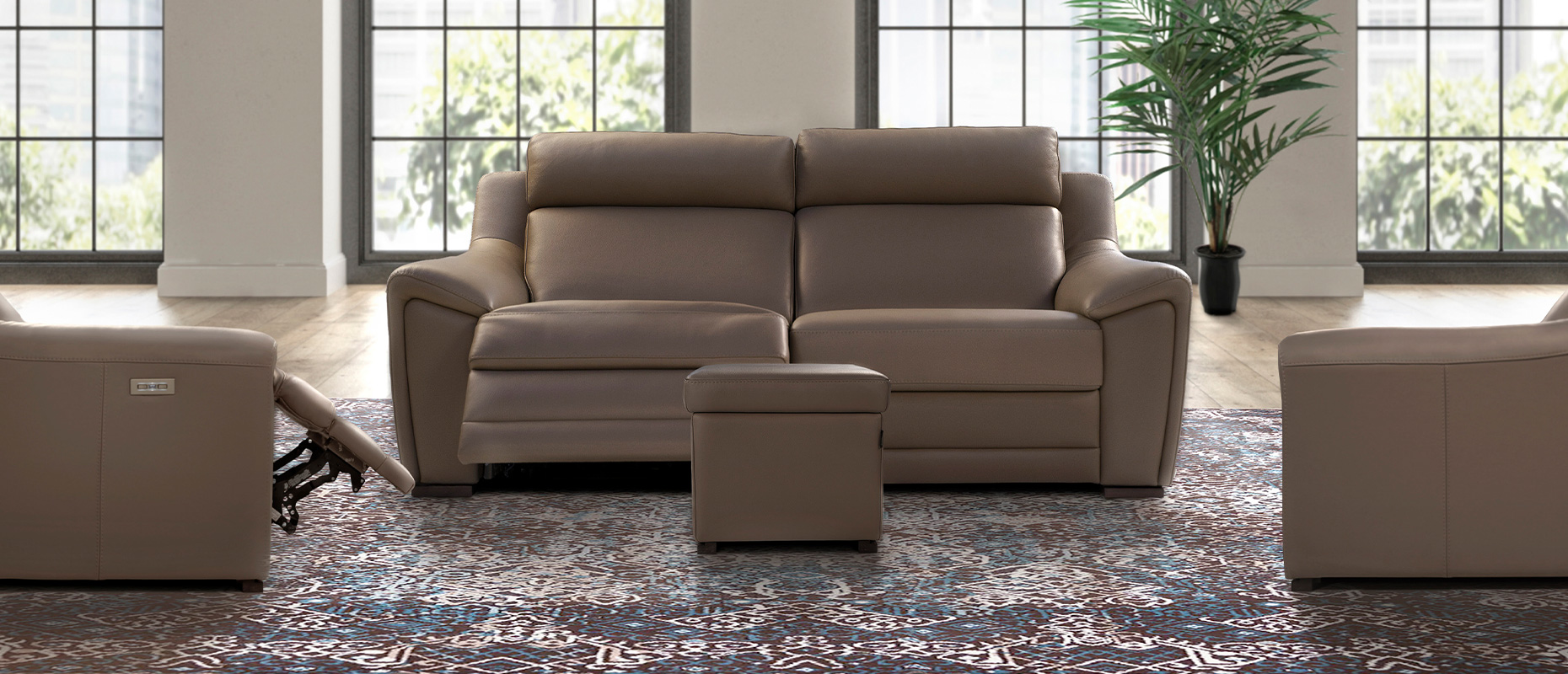Tosca Italian Leather sofa collection at Forrest Furnishing