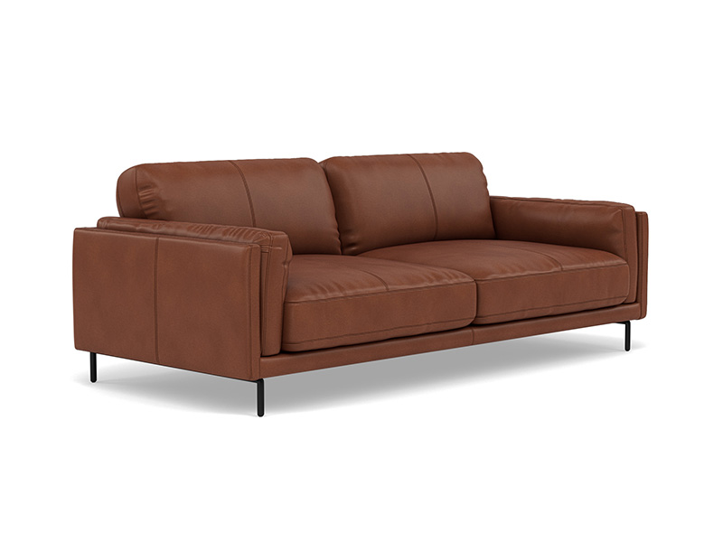 Morris 2.5 Seat Compact Sofa Priced in Grade 20 Leather
