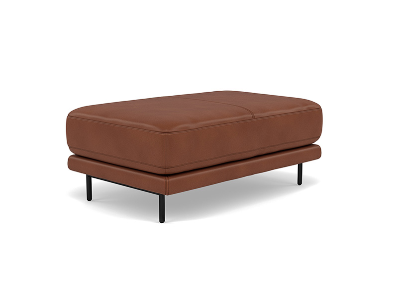 Morris Large Rectangular Footstool Priced in Grade 20 Leather