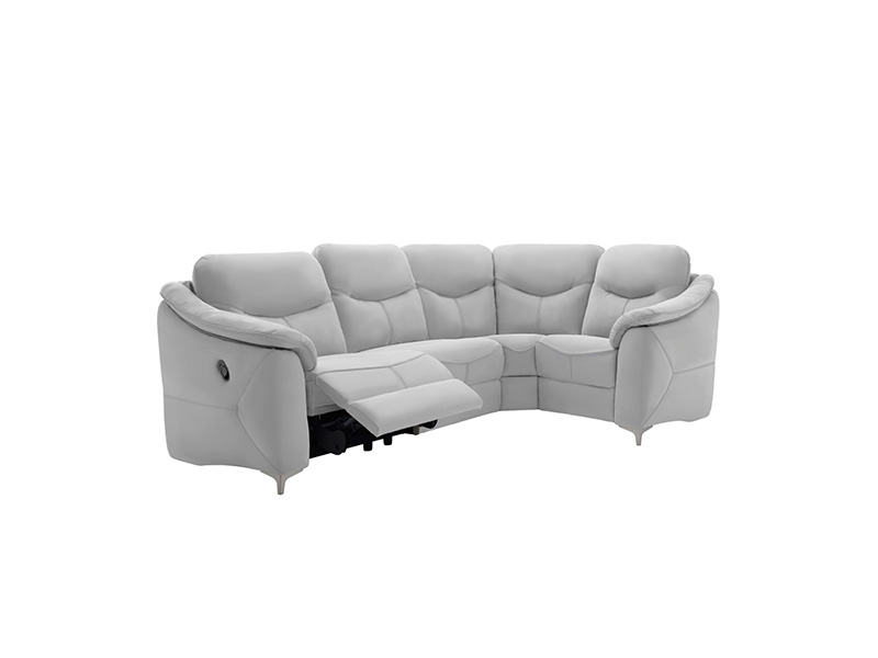 Jackson Leather Corner Sofa with Single Manual Recliner LHF