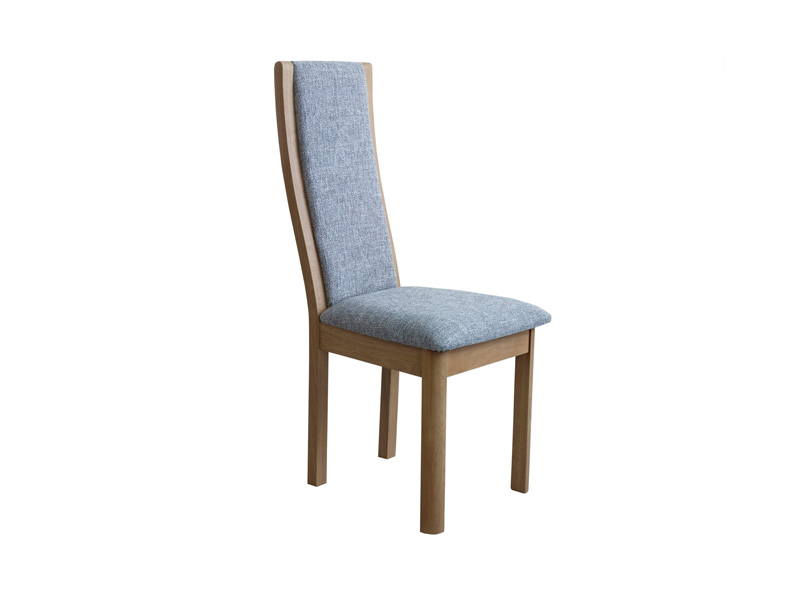 Linnea High Back Chair in Grey Fabric