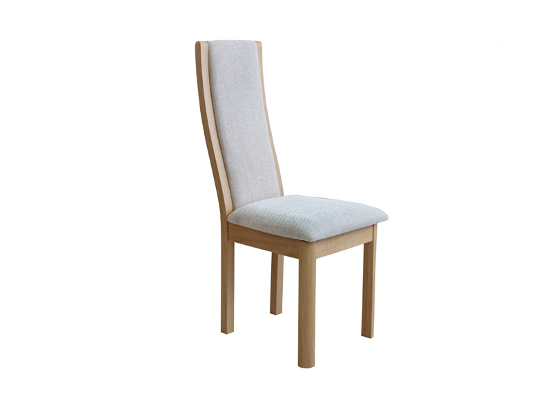Linnea High Back Chair in Natural Fabric