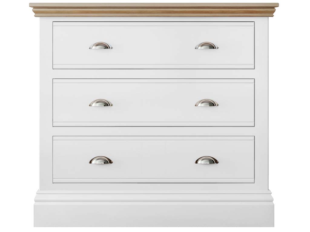 New England 3 Drawer Wide Chest