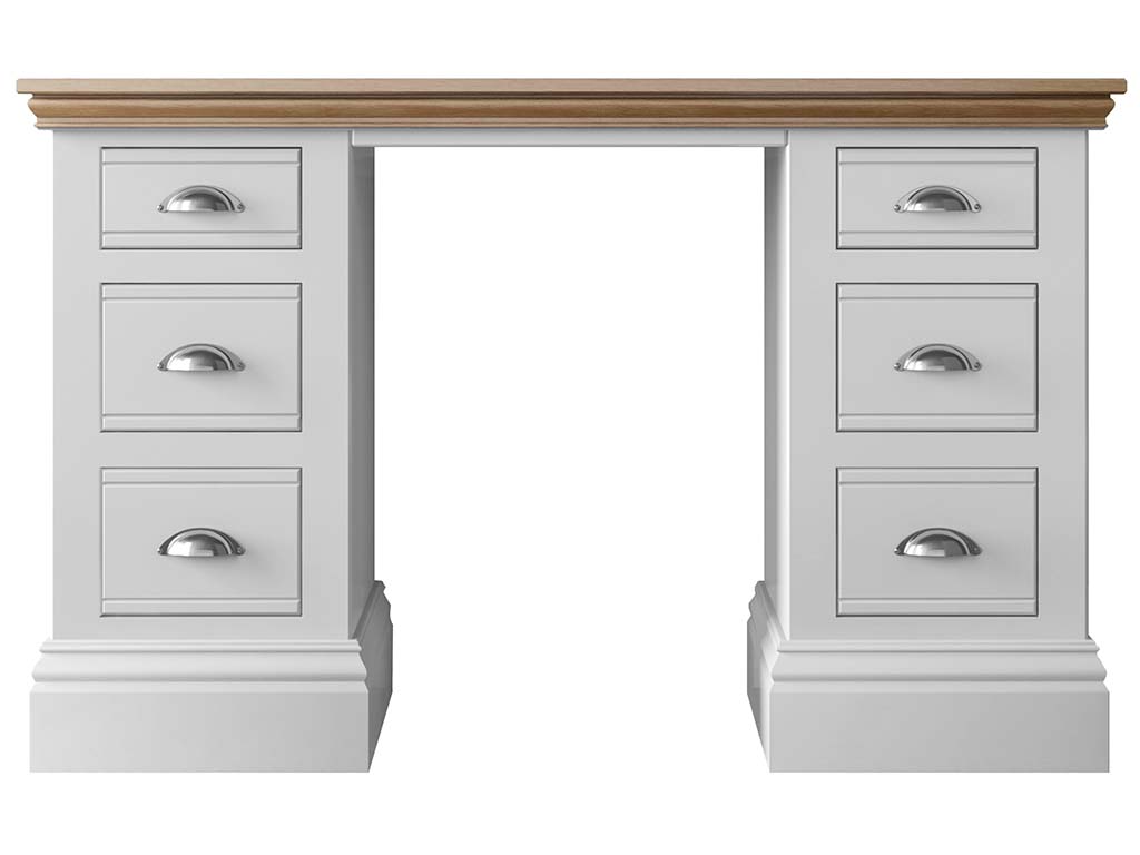 New England Double Pedestal Dressing Table