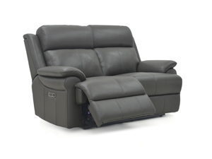 Bacchus 2 Seat Leather Power Recliner With USB