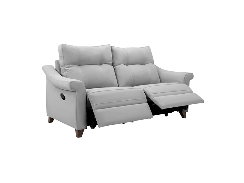Riley Small Leather Manual Recliner Sofa
