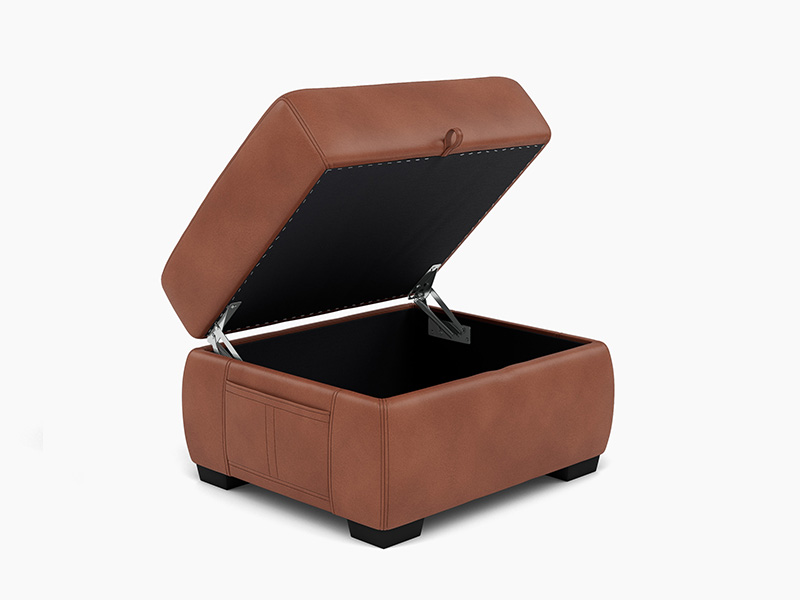 Stanton Storage Footstool Priced in Grade 20 Leather