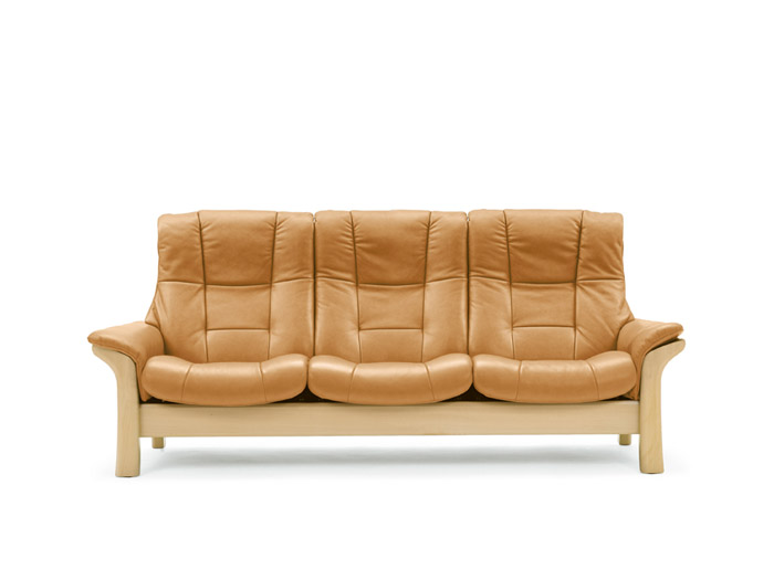 Buckingham 3 Seater Sofa High Back in Batick Leather