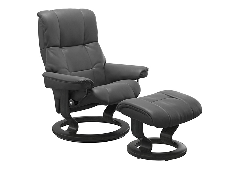 Mayfair Medium Recliner and Stool in Noblesse Leather