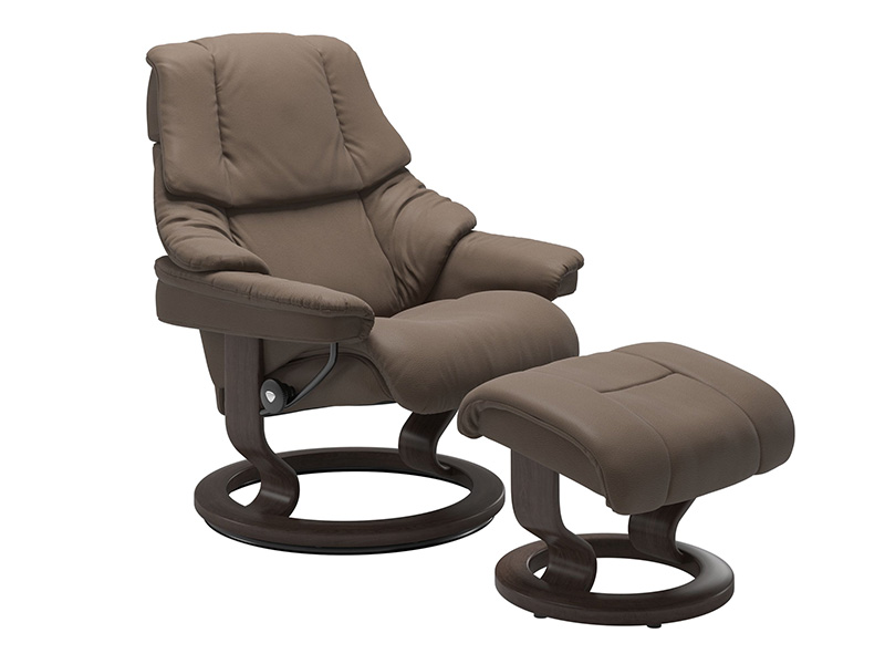 Reno Small Recliner and Stool in Batick Leather