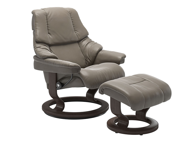 Reno Small Recliner and Stool in Cori Leather
