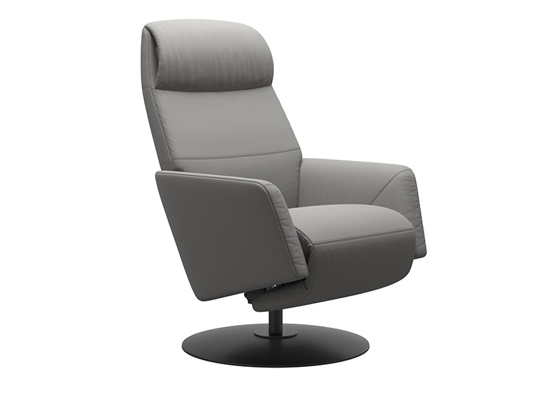 Scott Recliner Disc Base in Paloma Leather